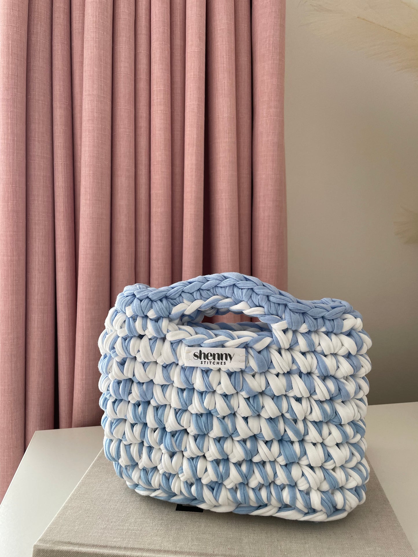 mila- Baby Blue & White