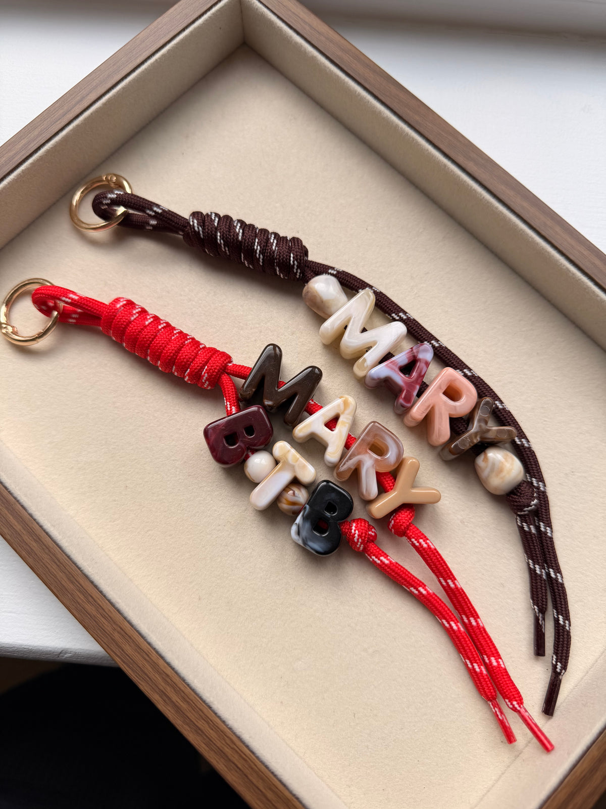 Personalised Marble Chunky Letter Bag/Key Charm