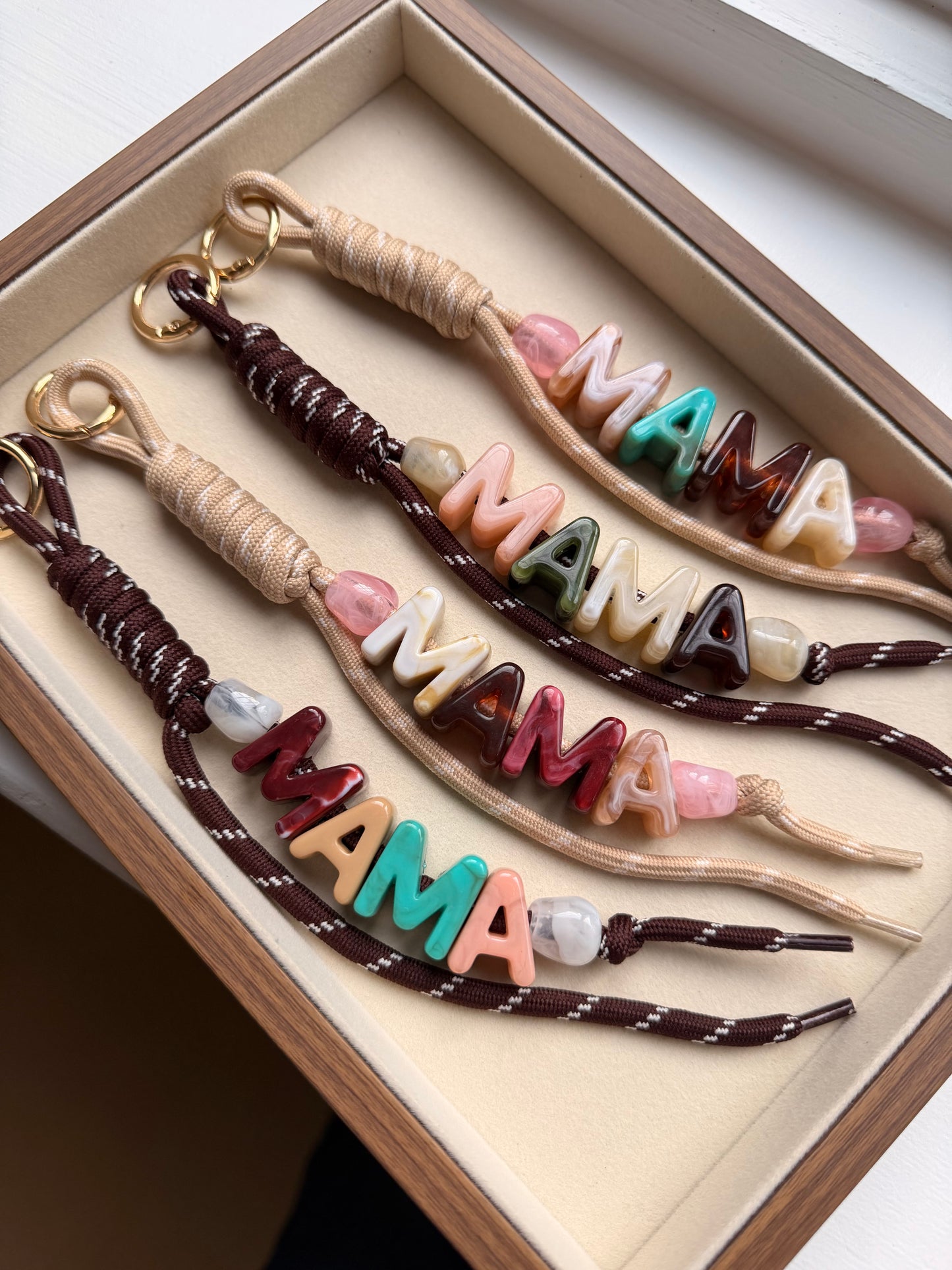 MAMA Chunky Letter Bag/Key Charm