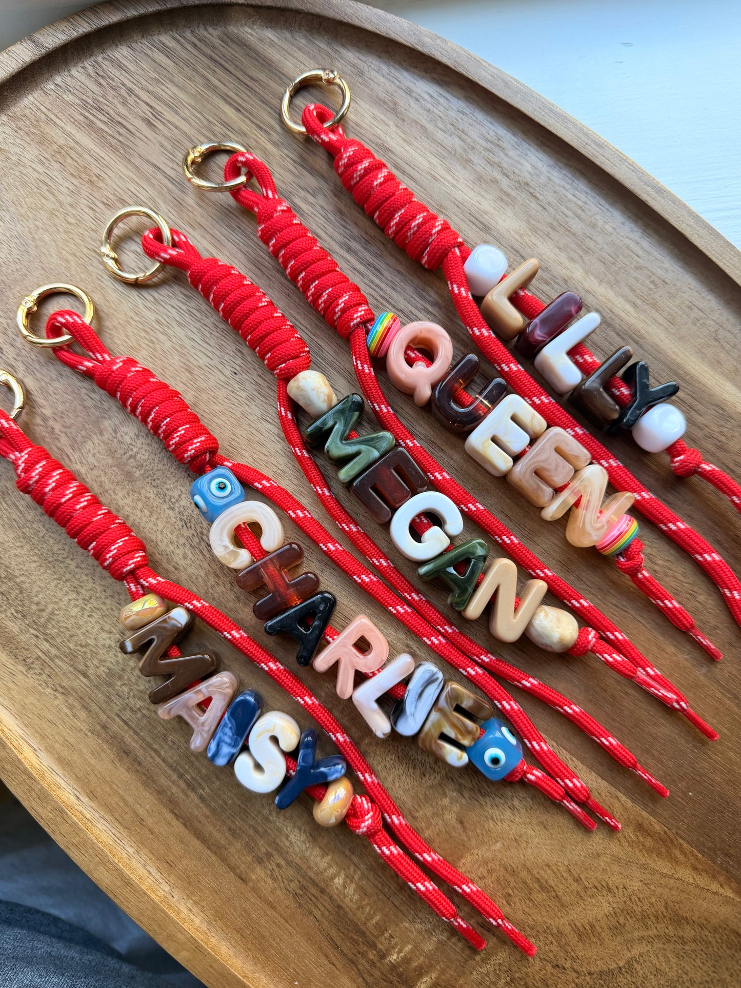 Personalised Marble Chunky Letter Bag/Key Charm