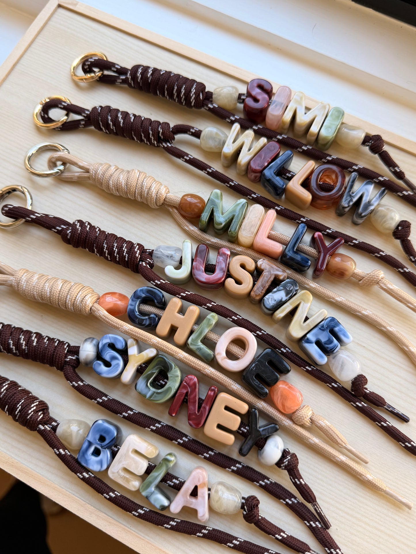 Personalised Marble Chunky Letter Bag/Key Charm