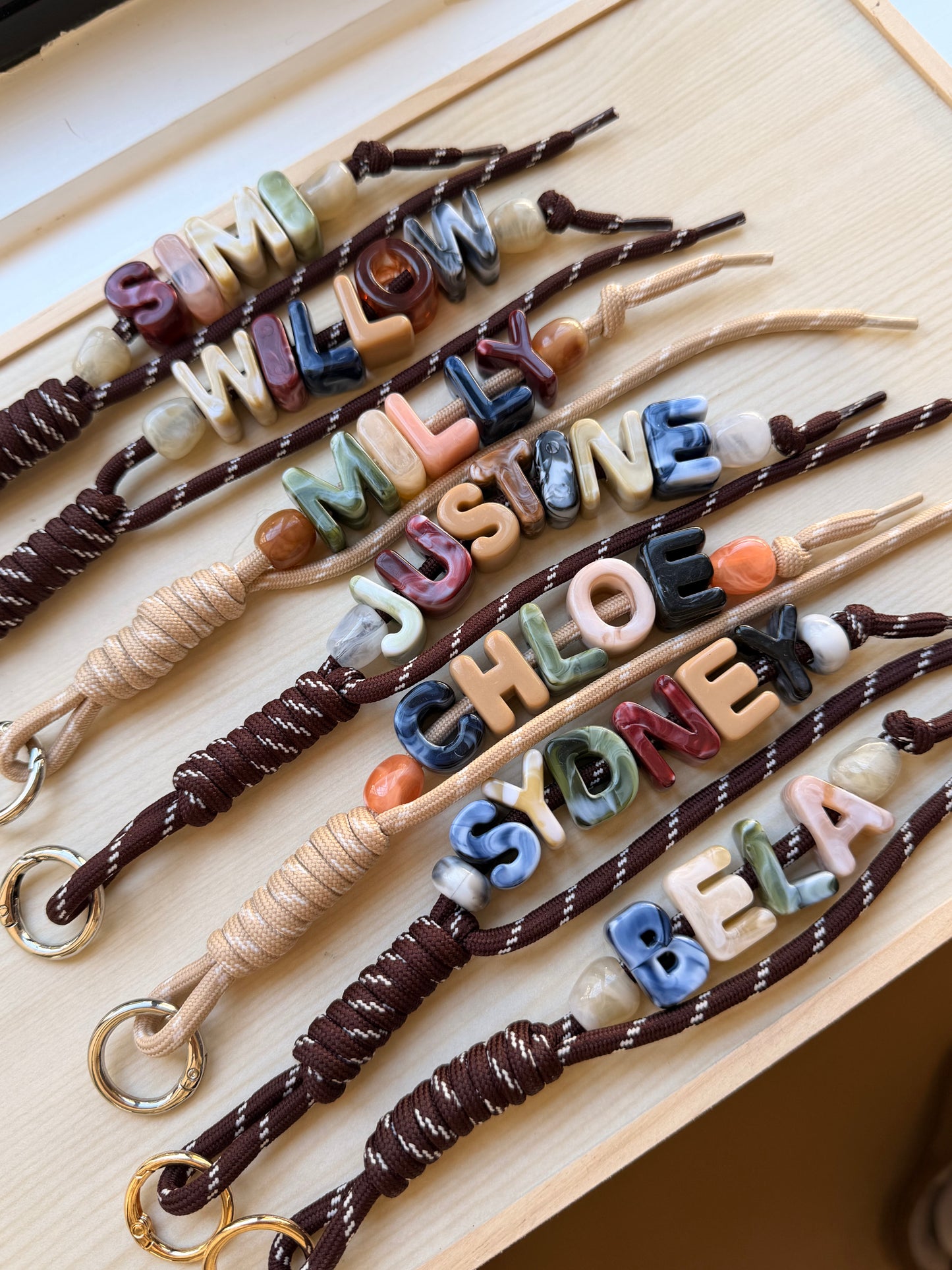 Personalised Marble Chunky Letter Bag/Key Charm
