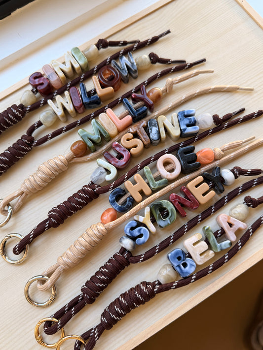 Personalised Marble Chunky Letter Bag/Key Charm