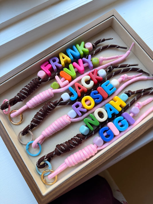 Personalised Colourful Chunky Letter Bag/Key Charm