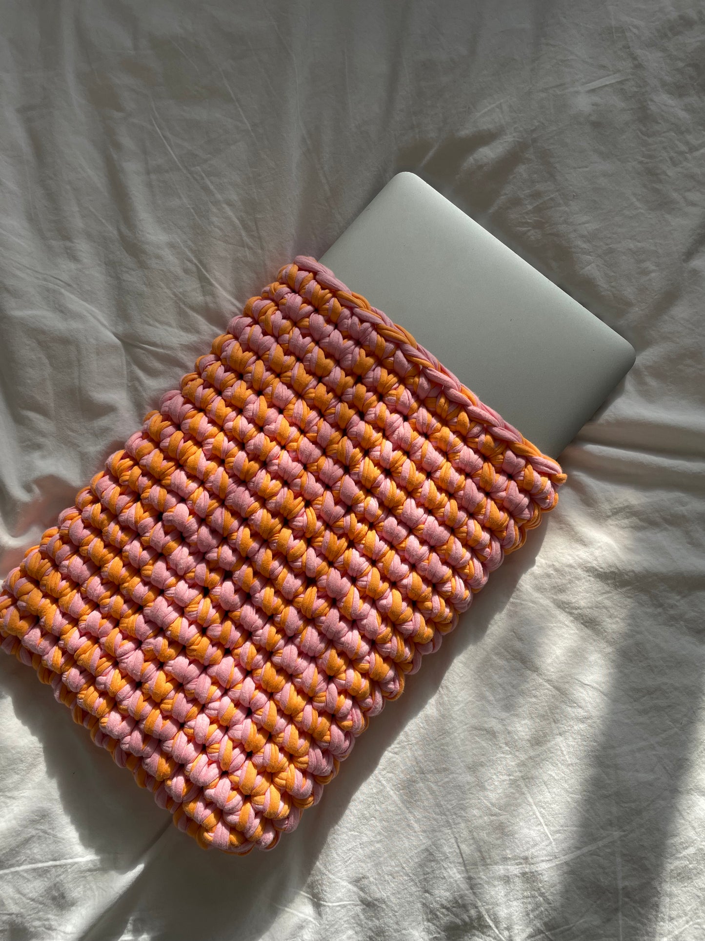 laptop case - pink & orange