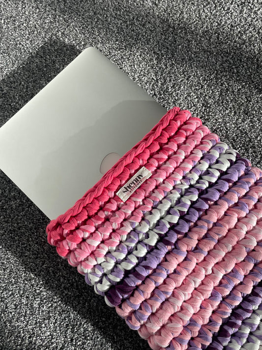 laptop case - pink, purple shades